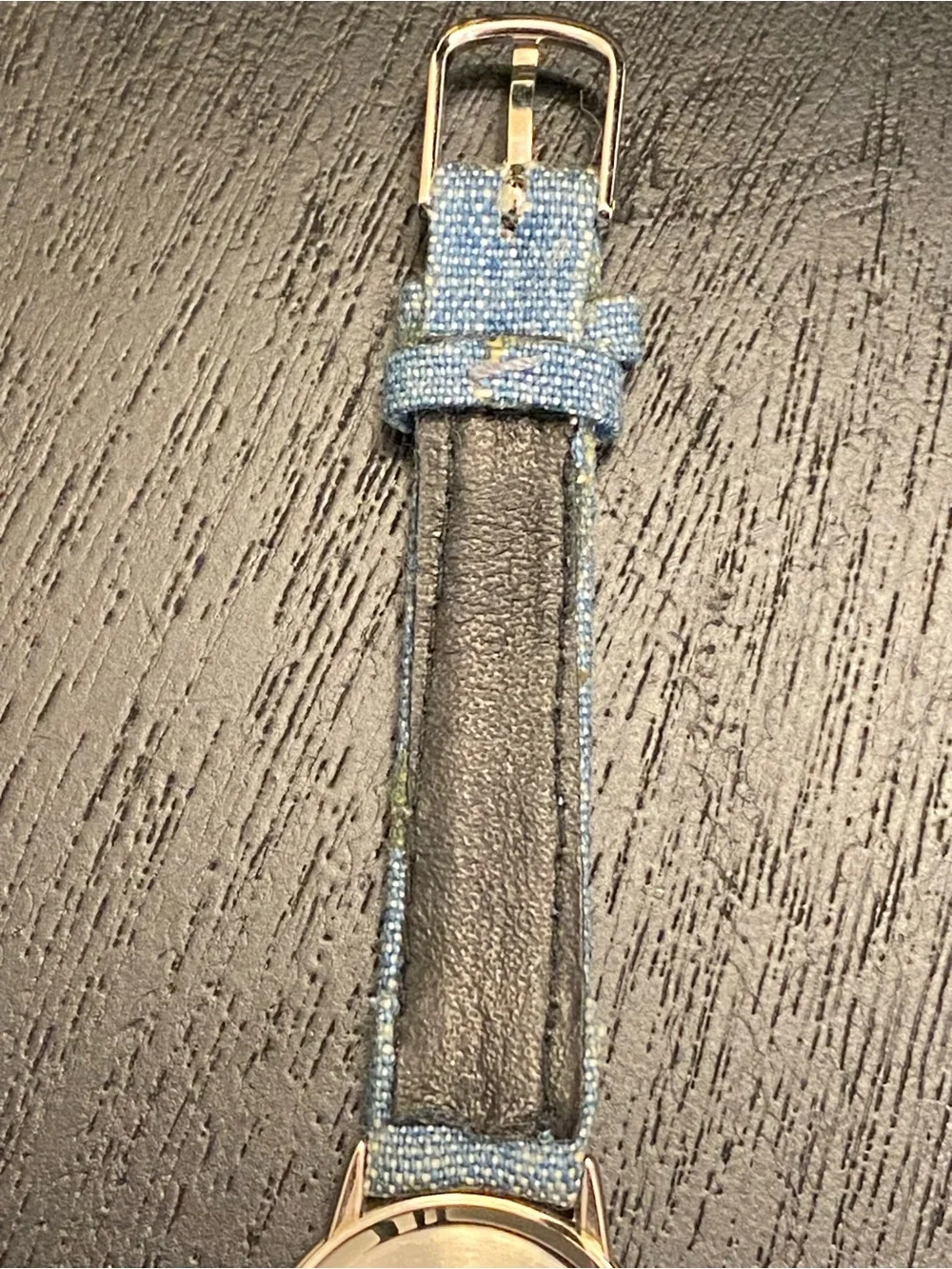 Geneva blue denim women’s quartz watch